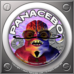 Panacebo Round Stickers #1 (sheet of 6 only $5.75)